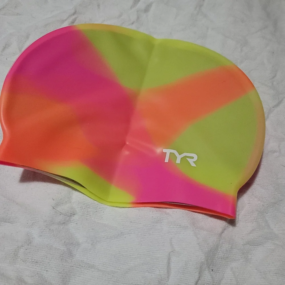 TYR Assorted Graphic Swim Cap Junior Hypoallergenic Silicone